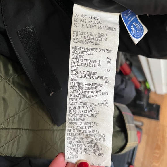 Black, Size Small, Canada Goose Victoria Parka With Hood - Picture 13 of 14